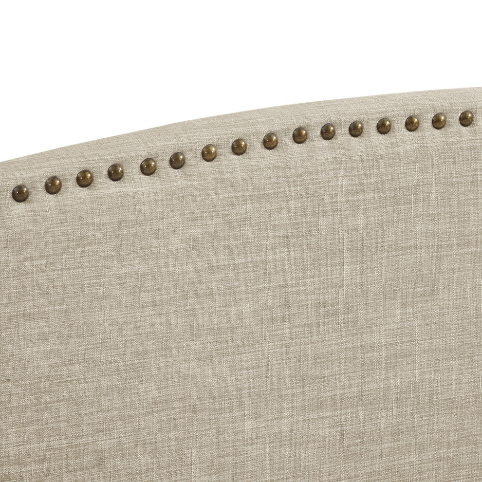 Rustic Mabor Caliana Bed, Linen, Beige, King