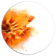 Beautiful Yellow Flower Watercolor, Flowers Round Metal Wall Art, 11"