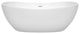 Rebecca 60 to 70" Freestanding Bathtub with options, Shiny White Trim, 65 Inch, No Faucet