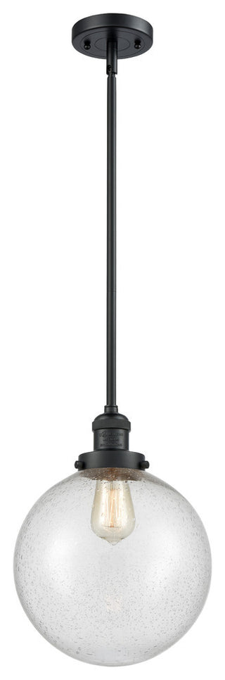 X-Large Beacon 1-Light Mini Pendant, Matte Black, Seedy
