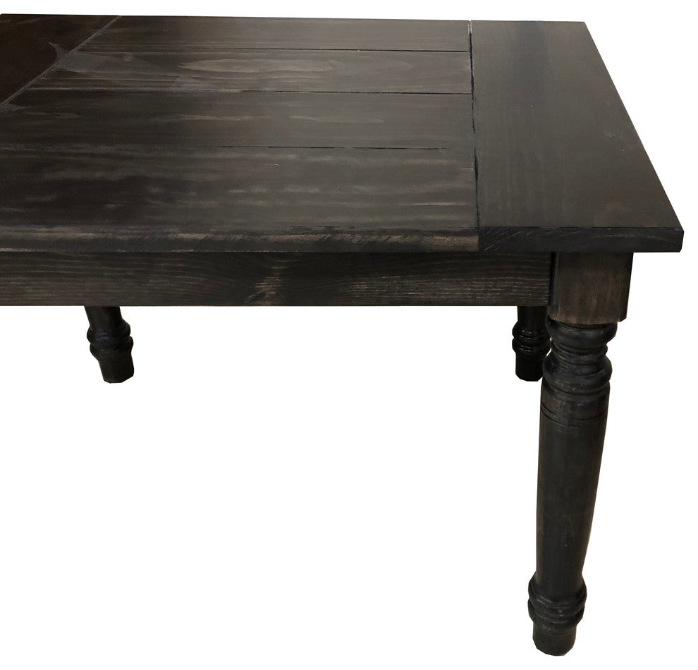 Black English Farmhouse Table, 72"