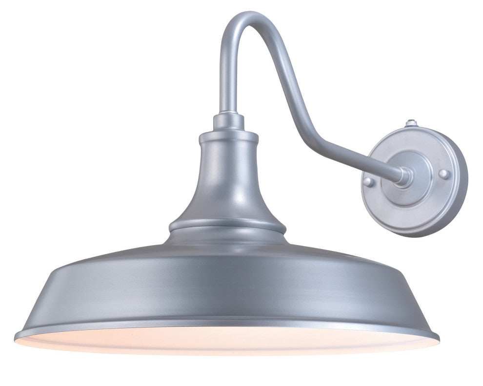 Dorado 15-in Outdoor Wall Light Satin Silver and White