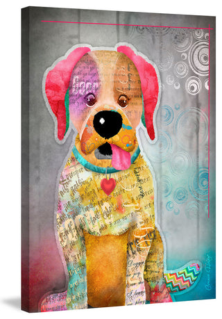 "Sit Stay Love II" Painting Print on Wrapped Canvas
