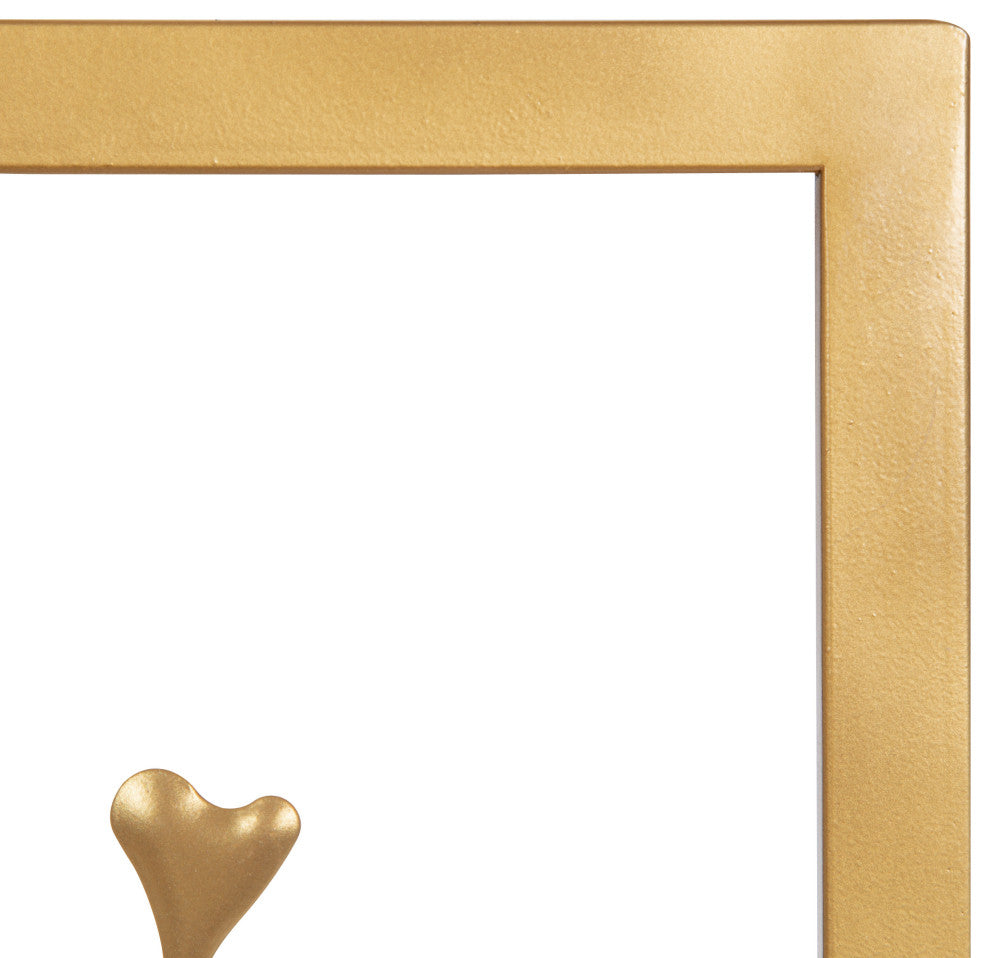 Malak Metal Framed Wall Art Set, Gold, 2 Piece