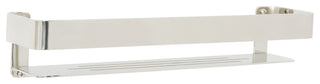 Rectangular Shower Shelf With Rail, Polished