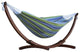 Double Cotton Hammock with Solid Pine Arc Stand, Oasis