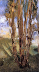 Edouard Manet Study of Trees Premium Canvas Print