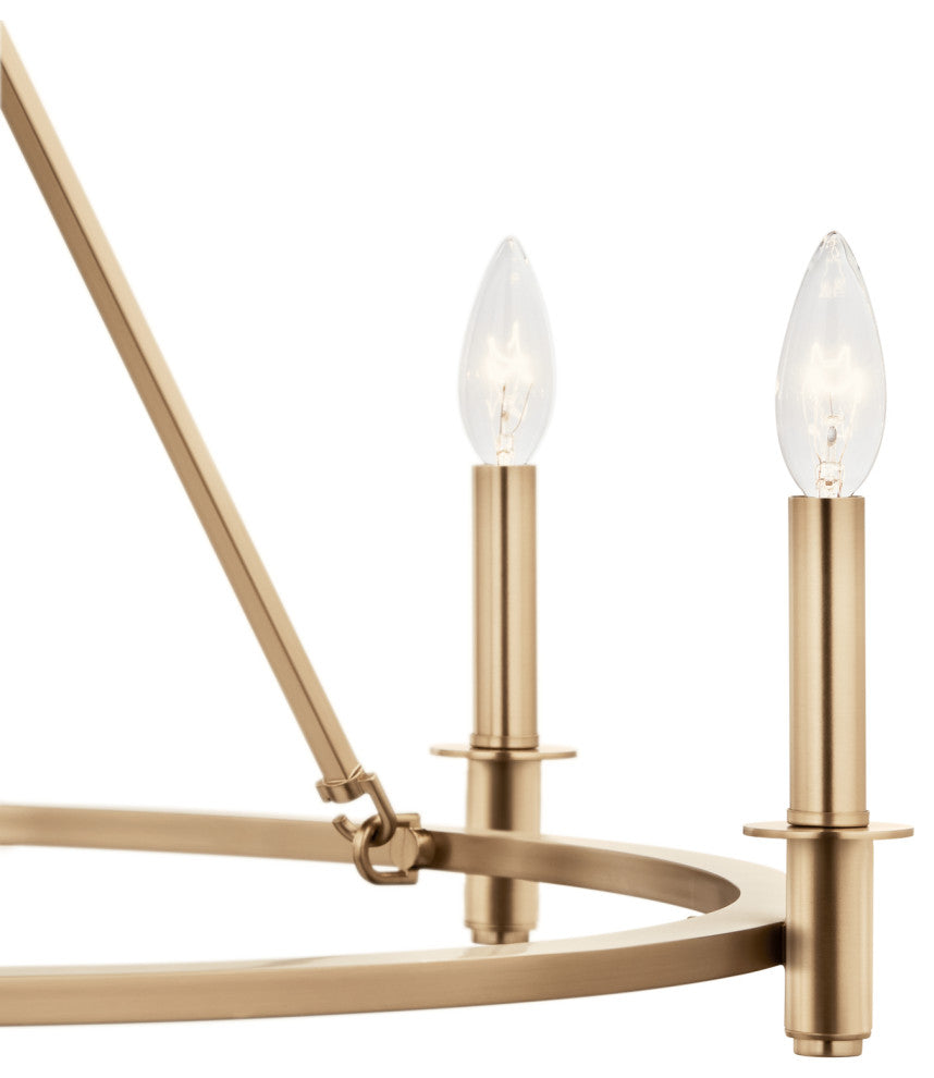 Carrick Chandelier, Black, Champagne Bronze, 6 Light