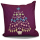 Decorative Holiday Pillow Geometric Print, Purple, 18"x18"
