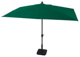 10'x6.5' Rectangular Auto Tilt Market Umbrella, Antique Bronze Frame, Sunbrella