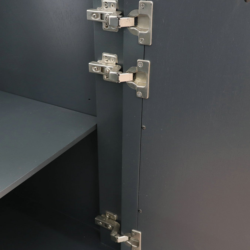 43" Single Vanity, Dark Gray Finish With Black Galaxy