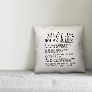 Witch House Rules 16"x16" Indoor/Outdoor Pillow