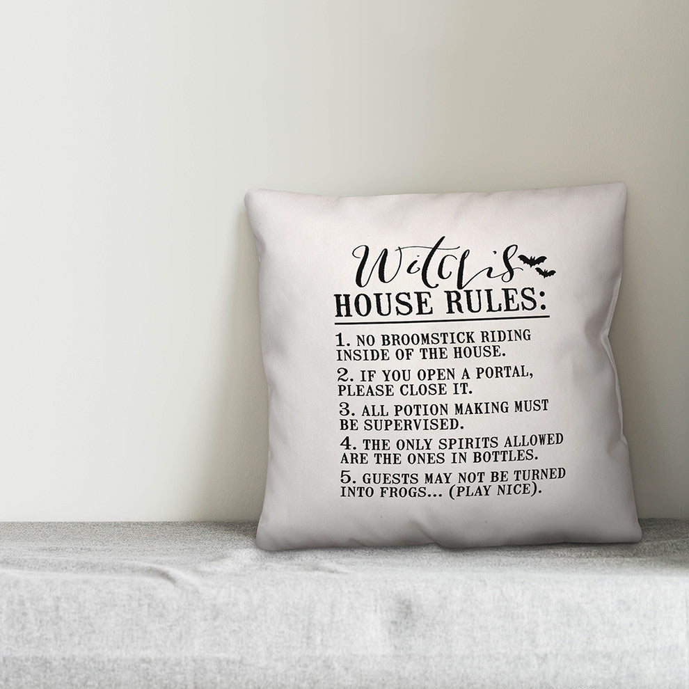 Witch House Rules 16"x16" Indoor/Outdoor Pillow