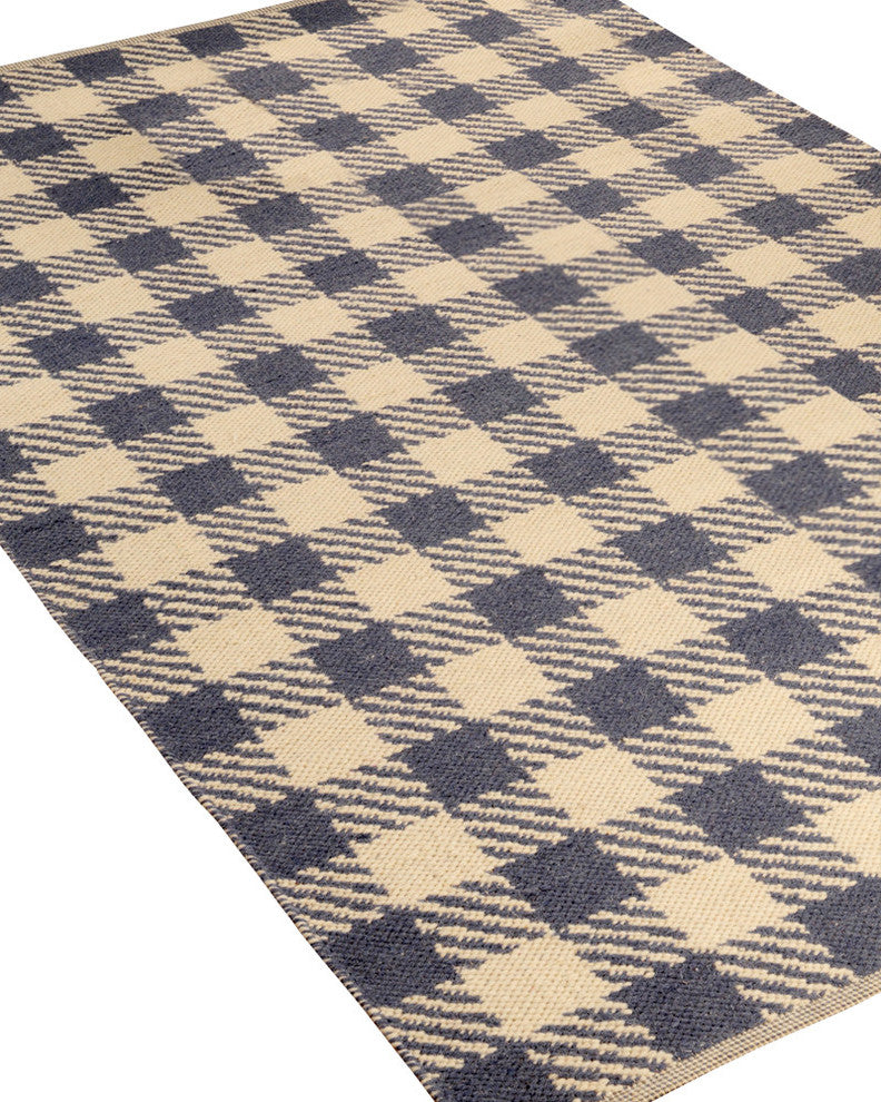 "Wilde" Dhurrie Wool Rug, Hand Woven , Reversible, 8' X 10'