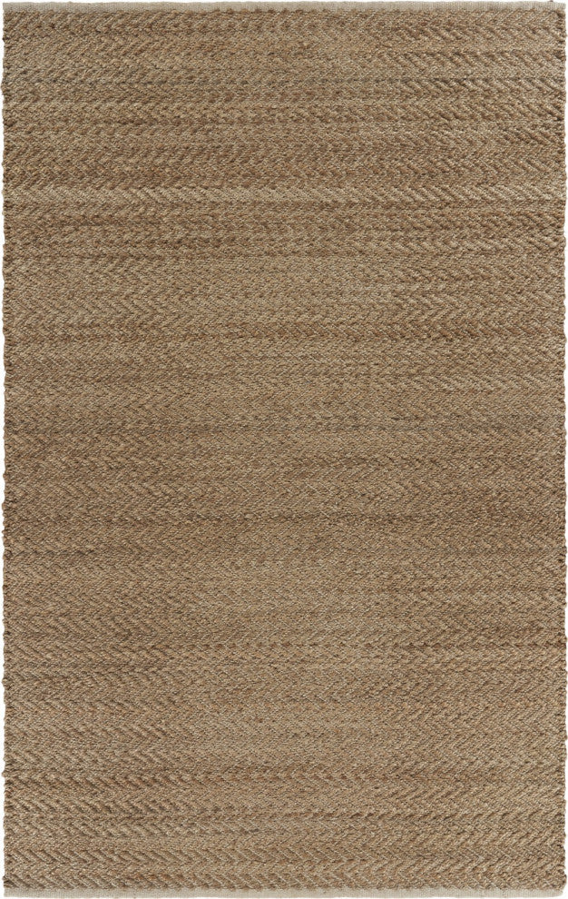 8" x 10" Natural Toned Chevron Pattern Area Rug