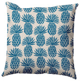 18" x 18" Pineapple Stripes Decorative Throw Pillow, Autumn Blue