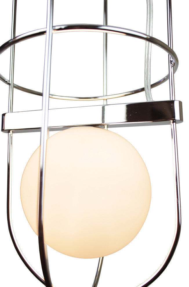 Nicancil 1-Light Mid Century Chrome Pendant