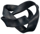 Organic Shape Entwined Knot Free Form Rings Sculpture Abstract Modern Black