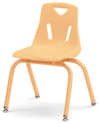 Berries Stacking Chair with Powder-Coated Legs - 14" Ht - Camel