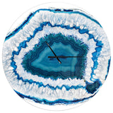 Blue Agate Crystal Large Modern Wall Clock, 36"x36"