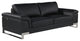 Naples Contemporary Genuine Italian Leather Sofa Black