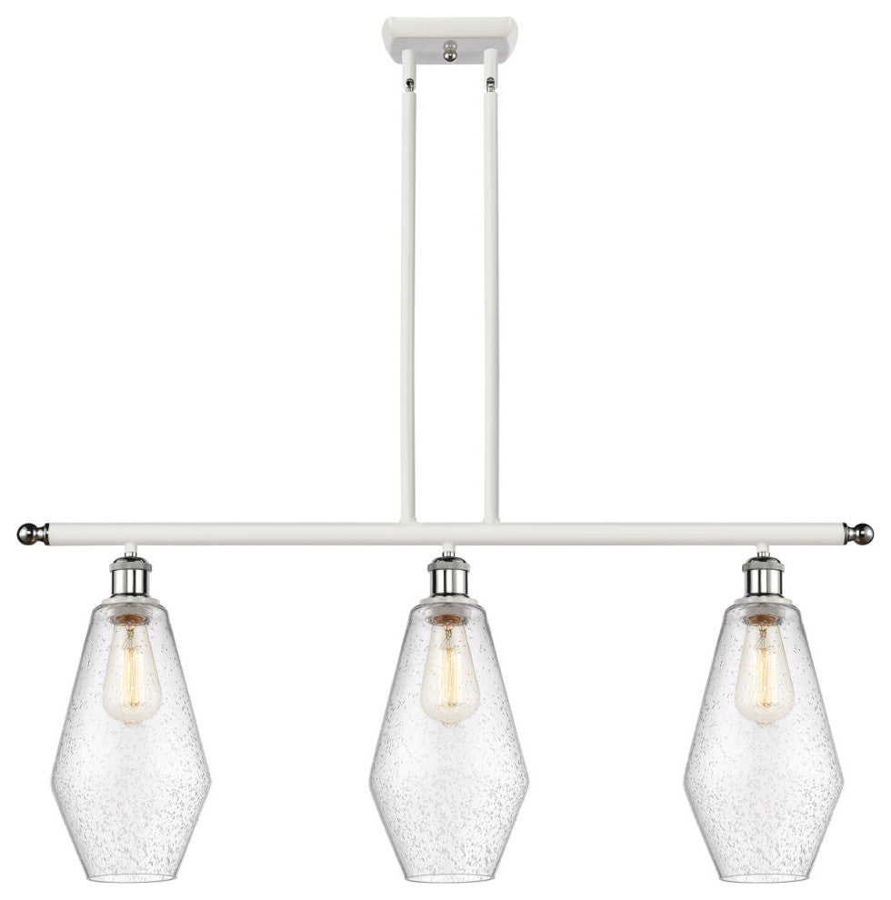 Innovations 516-3I-WPC-G654-7 3-Light Island Light, White, Polished Chrome
