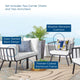 Lounge Sectional Sofa Chair Set, Aluminum, Metal, Gray White, Outdoor
