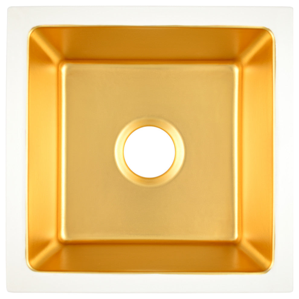 Reveler Bar and Prep Sink, 24k Matte Gold