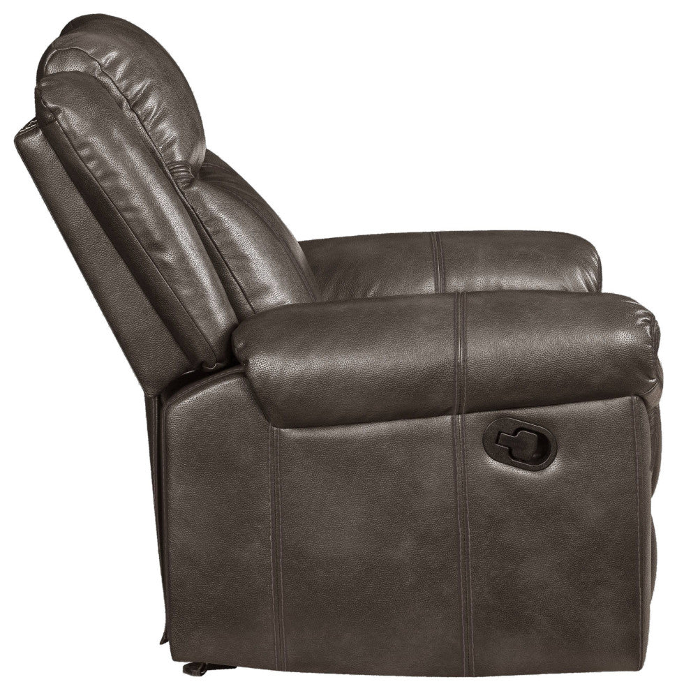 ACME Lydia Motion Loveseat WithConsole, Brown Leather Aire