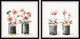Vase With Gold Lining Diptych, Set of 2, 32x32 Panels