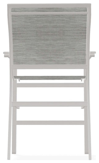Bazza Sling Balcony Height Stackable Outdoor Stool, Sicily/Warm Gray