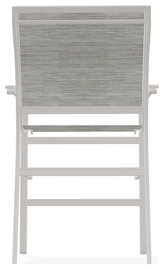 Bazza Sling Balcony Height Stackable Outdoor Stool, Sicily/Warm Gray