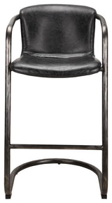 Freeman Barstool Onyx Black Leather -M2