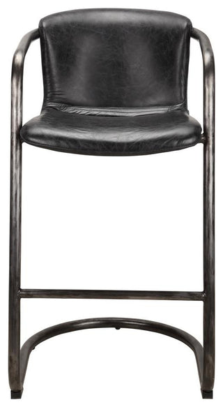 Freeman Barstool Onyx Black Leather -M2