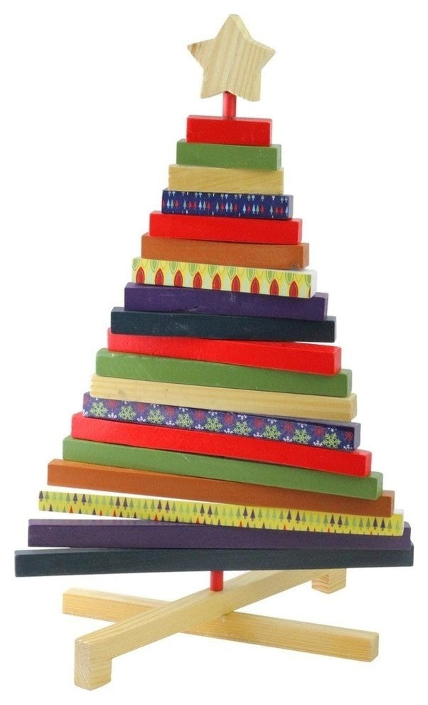 15.5" Adjustable Multicolored Christmas Tree Decoration