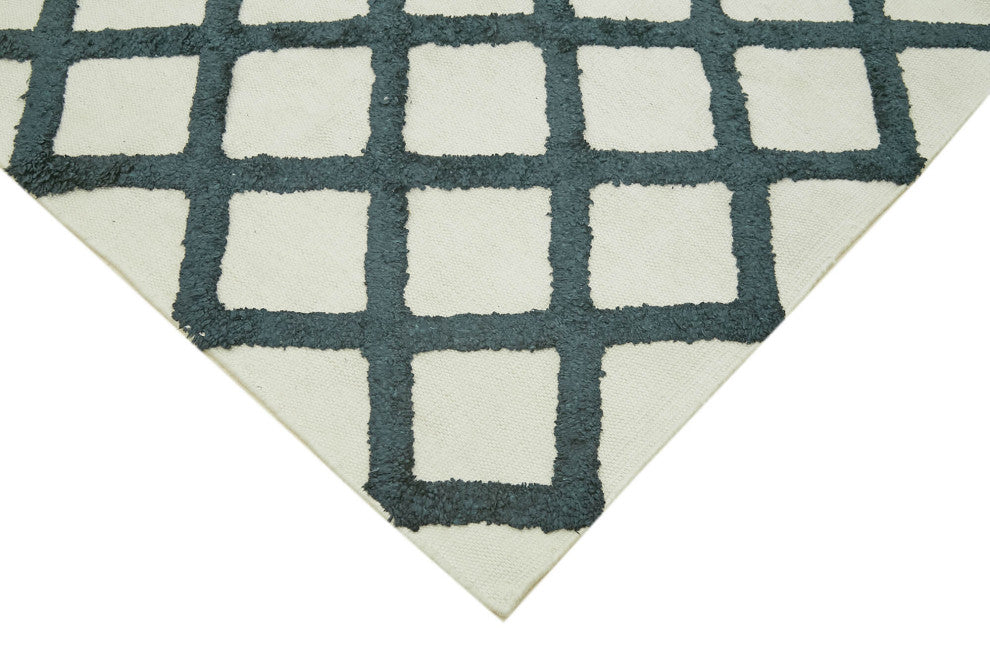Rug N Carpet - Hand-knotted Modern Design 9' 0'' x 12' 0'' Flatweave Kilim Rug