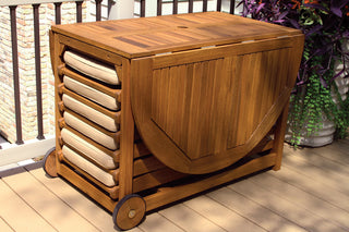 Coronado 7-Piece Wood Fold and Store Dining Set