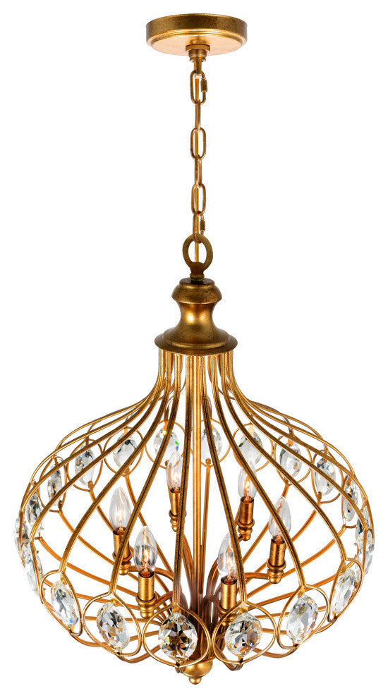 Altair 6 Light Chandelier With Antique Bronze Finish