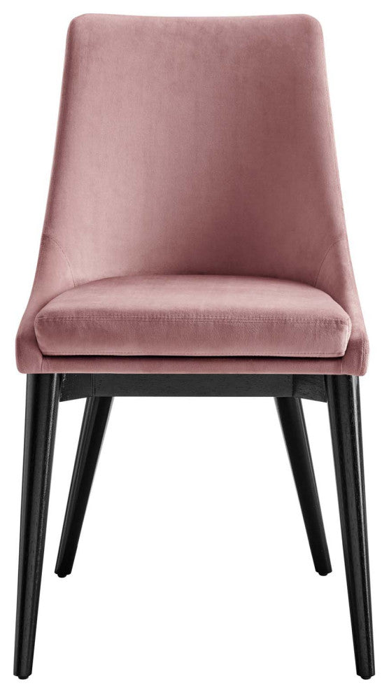 Viscount Accent Performance Velvet Dining Chairs, Set of 2, Dusty Rose