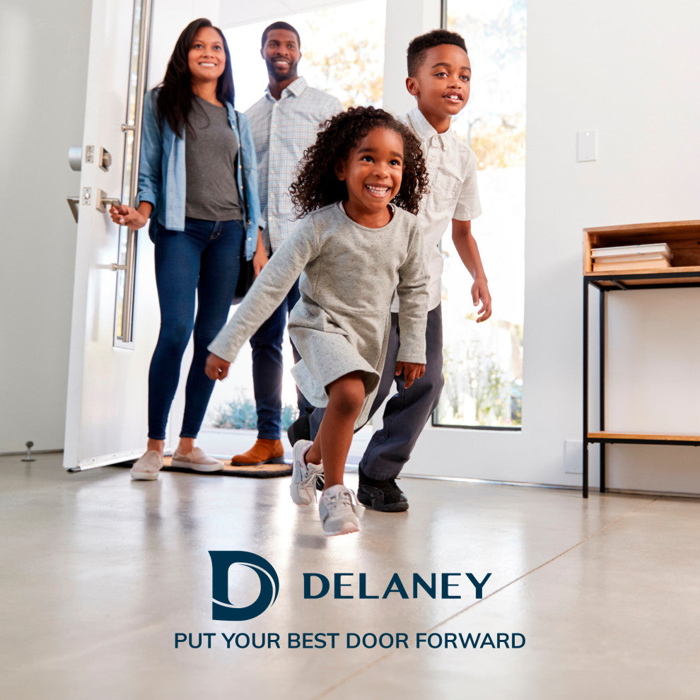 Delaney Hardware Cira Series Passage Set in Satin Nickel, Polished Chrome, Passage Lever