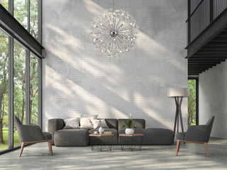 Victor 50" Crystal Starburst Round Pendant, Chrome