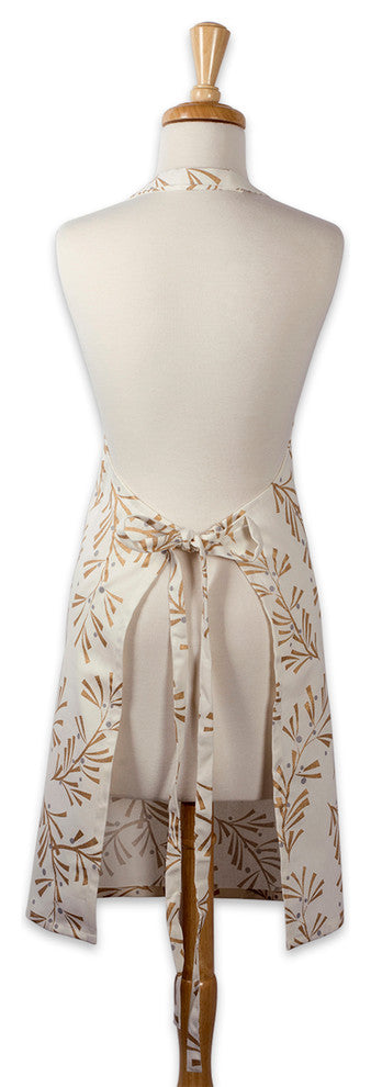 DII Metallic Holly Leaves Chef Apron