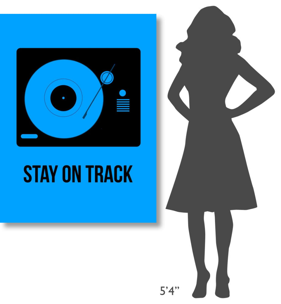 "Stay On Track Blue" Poster Fine Art Print