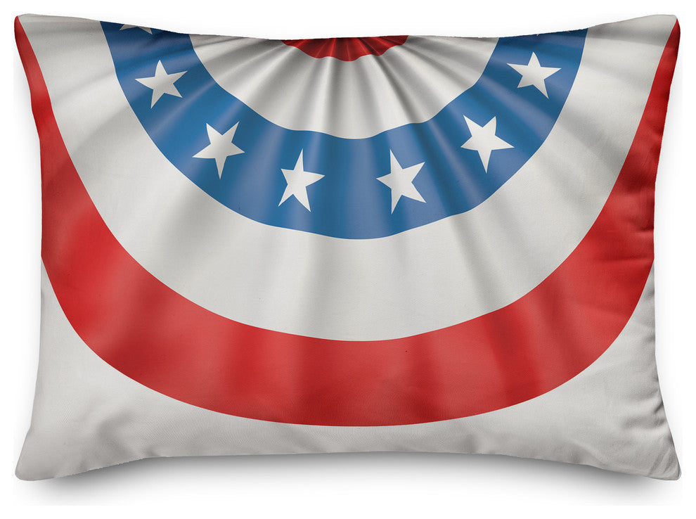 Festive Bunting 14x20 Lumbar Throw Pillow