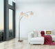 Lumiere III 83" LED Double Shade Arched Floor Lamp With Dimmer