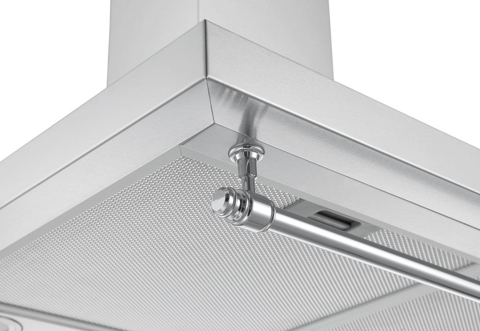 Ancona Convertible 30" Vintage Style Wall Pyramid Range Hood, Stainless Steel