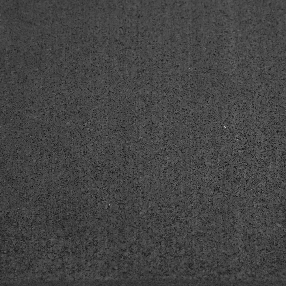 Rubber-Cal "Elephant Bark" Rubber Flooring - 3/8 inch x 4ft. x 5ft.  - Black