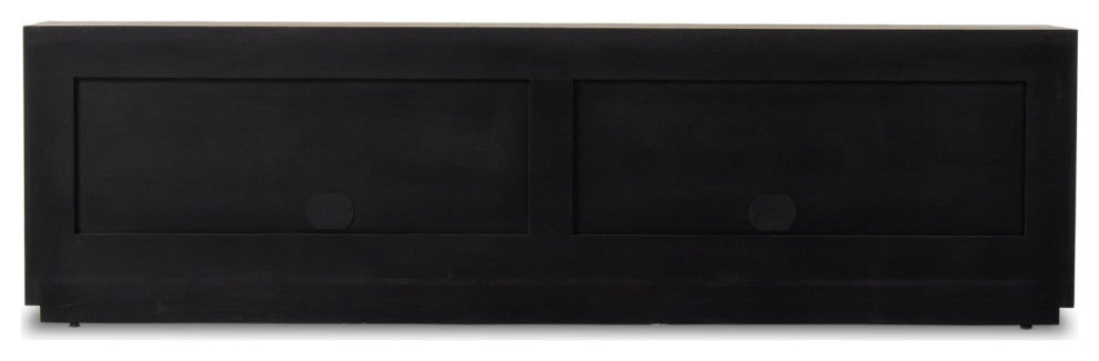 Abaso Media Console Rustic Wormwood Oak