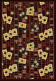 Games People Play Rug, Feeling Lucky, 5'4"x7'8", Burgundy