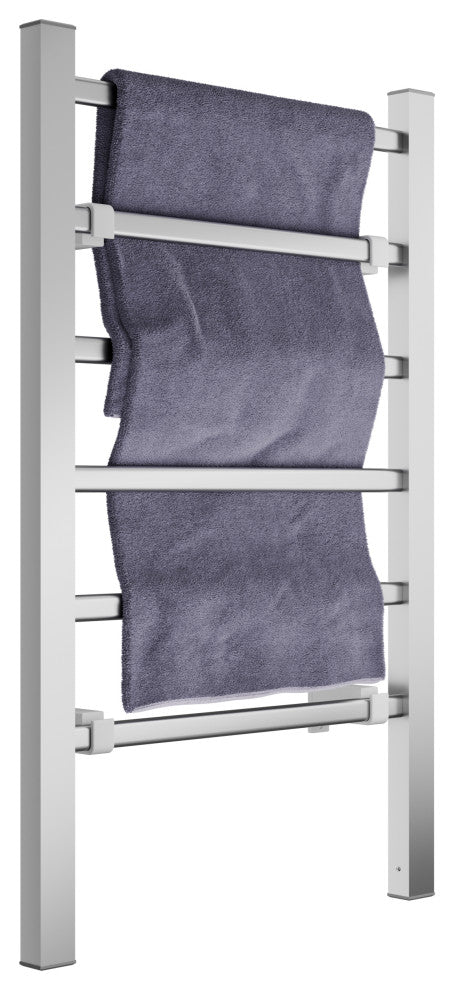 ANZZI Naples 6-Bar Aluminum Wall Mounted/Free Standing Electric Towel Warmer